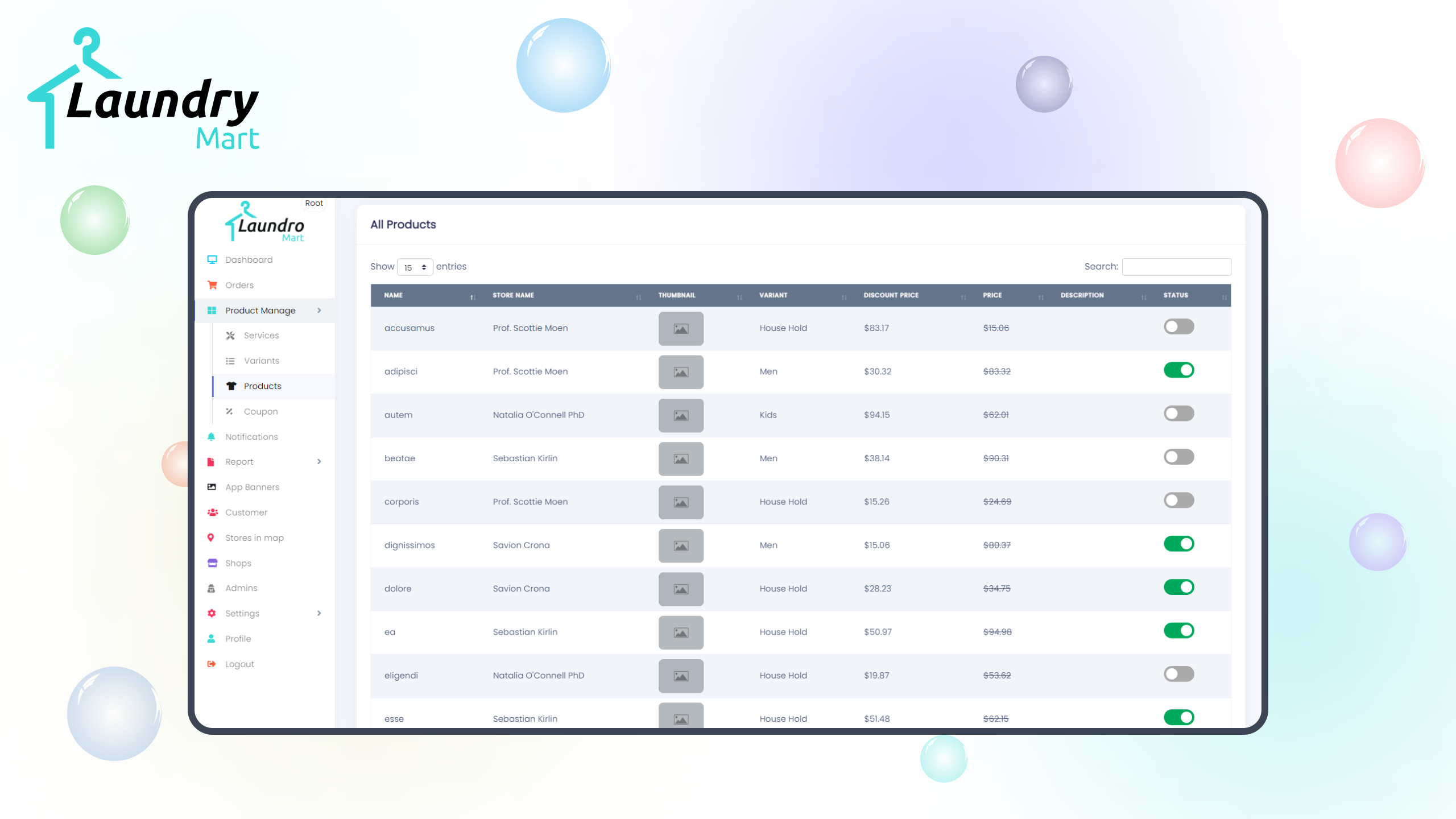 LaundryMart Multi Vendor Laundry Booking App With Admin Panel by